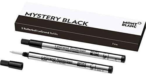 Montblanc Tintenroller Minen Mystery Black 105166 – Ersatzminen Meisterstück LeGrand – Größe F – 2 x Refill Rollerball F