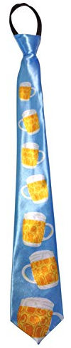 Generique - Lustige Bierkrug Krawatte blau-gelb-Weiss