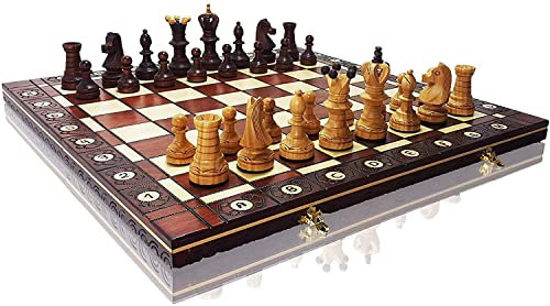 Atemberaubende Kirsche Botschafter 54x54cm dekorative Holz Schachspiel!!!