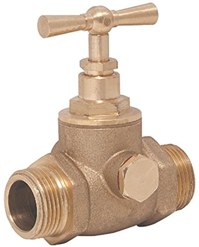 Robinet d'arrêt à purge avec épaulement MM diamètre 20x27 laiton brossé Réf 136542