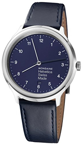 Mondaine Unisex-Erwachsene Analog Quarz Uhr mit Leder Armband MH1.R2240.LD