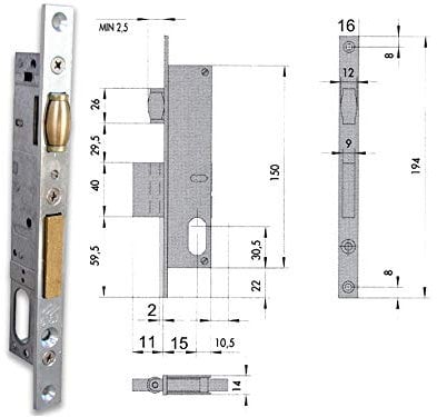 CISA 44230-18-0 Serrure à cylindre ovale F16