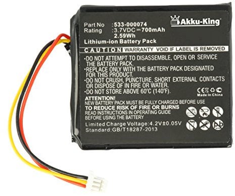 Akku-King Akku kompatibel mit Logitech Wireless Gaming Headset 981-000257, F540, G930 - ersetzt 533-000074 - Li-Ion 700mAh