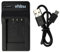 vhbw USB Ladegerät kompatibel mit Sanyo DB-L80 Kamera Camcorder/Akku - Ladeschale, Ladeanzeige, 4,2 V