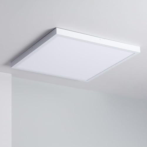 LEDKIA LIGHTING LED-Deckenleuchte 48W Eckig 600x600 mm 3000K Warmweiß für Wohnzimmer, Küche, Schlafzimmer