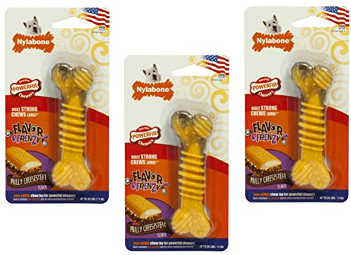 Nylabone (3 Pack) Power Chew Small Cheesesteak Flavored Bone Dogs up to 25 lb