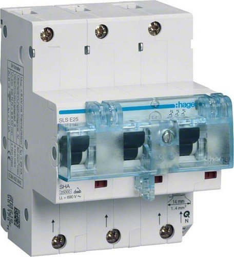 SLS-Schalter 3p.E-25A für Hutschiene
