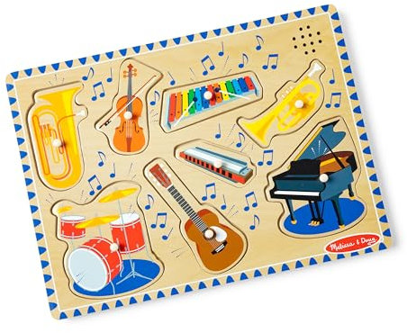 Melissa & Doug Soundpuzzle aus Holz - Musikinstrumente