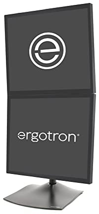 Ergotron – DS100 Dual Monitor Stand for Desk, Double VESA Mount – for 2 Monitors Up to 27 Inches, 0 to 23 lbs Each – Vertical