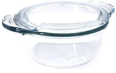 SIMAX 8593419414503 Runde hitzebeständige Schüssel mit Deckel, 2,15 l, Glas, farblos
