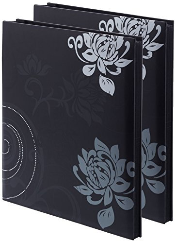 walther design Álbum de Fotos Negro 400 Fotos 10x15 cm álbum Slip-in Pack Doble, Grindy EA-201-BD