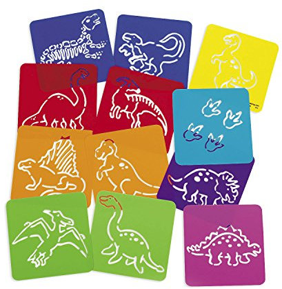 Dinosaurier Schablonen 12 Stück Dino Party Zeichenschablone Mitgebsel Palandi®