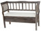 Mendler Sitzbank T207, Bank Truhenbank Holzbank Aufbewahrungstruhe, Staufach Kissen Holz 119cm - braun, Shabby