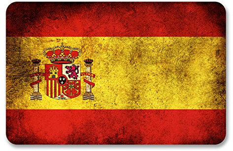 2 x 10 cm Espagne drapeau espagnol Sticker en vinyle pour ordinateur portable voiture voyage bagages Bull # 6159 - 10cm Wide x 6.5cm Tall