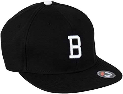 MSTRDS Unisex Letter Snapback B Baseball Cap, B Schwarz, Large