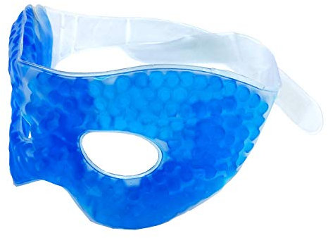 M&H-24 Kühlmaske Augenmaske Gelaugenmaske kalt & warm - Schlafmaske Wellnessmaske Entspannungsmaske Augen Gel Maske gegen Augenringe mit nicht giftigen Gel-Perlen
