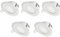 TEVEA® Ultra Flach LED Einbaustrahler IP44 dimmbar für den Wohnbereich |auch für das Bad geeignet| 6W 230V Rahmen weiss Rund Einbauspots Badleuchten, 5 Stück Einbauleuchten (Kaltweiss)