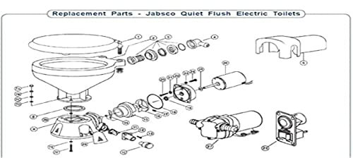 Jabsco Toilet Seat, Lid & Hinge Set, Wood 29127-1000 Toilet Seat, Lid & Hinge Set, Wood