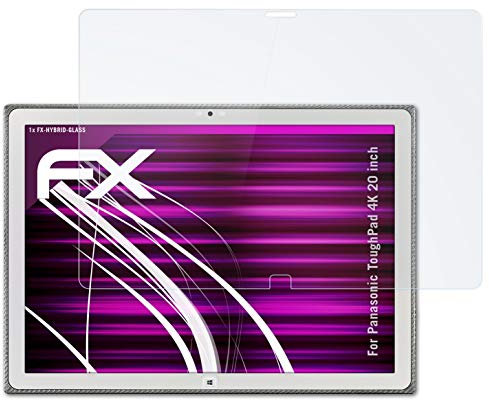 atFoliX Glasfolie kompatibel mit Panasonic ToughPad 4K 20 inch Panzerfolie, 9H Hybrid-Glass FX Schutzpanzer Folie