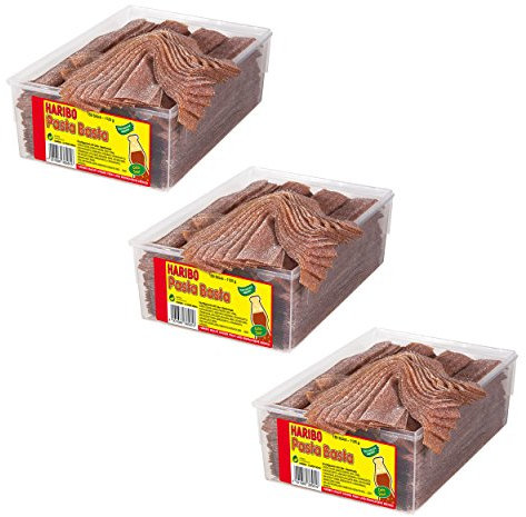 Haribo Pasta Basta Cola Sour, 3er Pack, Gummibärchen, Weingummi, Fruchtgummi