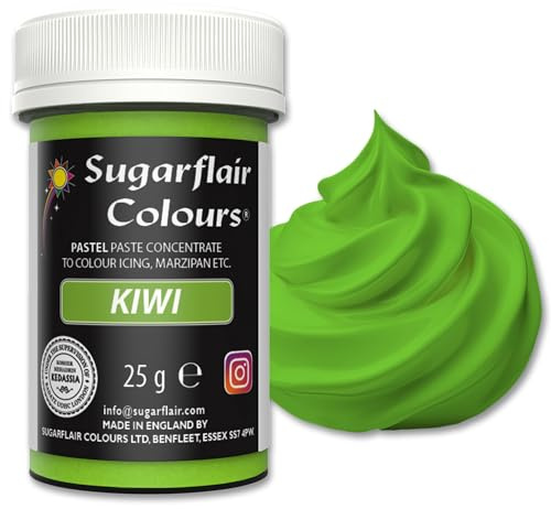 Sugarflair Kiwi Food Colouring Paste 25g | Concentrated Kiwi Food Dye for Fondant, Buttercream, Cake Decorating and More - Vegan, Kosher, Bake-Stable