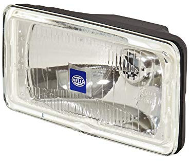 HELLA 1FD 005 700-451 Halogen-Fernscheinwerfer - Comet 550 - 12V - rechteckig - Referenzzahl: 17.5 - geschraubt - gemusterte Streuscheibe - Lichtscheibenfarbe: glasklar - rechts/links
