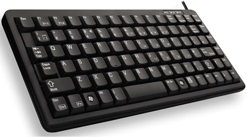 CHERRY G84-4100, Compact Mechanical Keyboard, EU Layout (QWERTY), With Windows Keys, Wired (USB & PS/2), CHERRY ML Switches, Black