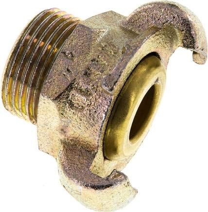 Kompressorkupplung G 1(AG) Werkstoff:Stahl verzinkt Dichtungen:Messing Gewinde außen:G 1 DN:17mm
