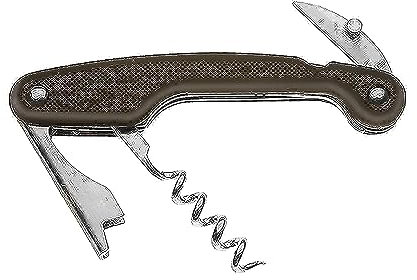 Pedrini 7525-432 Cuchillo sumiller Marrón sacacorchos - Sacacorchos (Cuchillo sumiller, Marrón, Metal, Acero inoxidable, 95 mm, 20 mm, 255 mm)