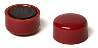 Pin-Set 20 x 11 x 7 mm, Farbe: Rot, Magnettafel, Kühlschrank, Tafel/Whiteboard