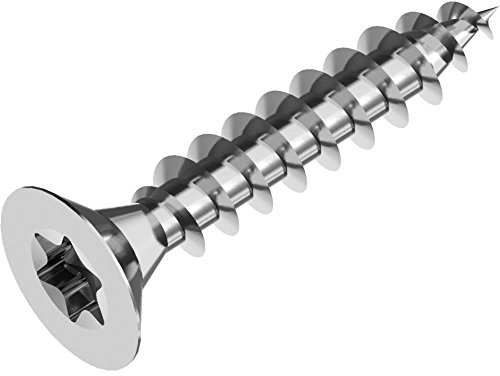 200 Stück Spanplattenschrauben Senkkopf Vollgewinde - A4 Antrieb: TX20 4,5x 45