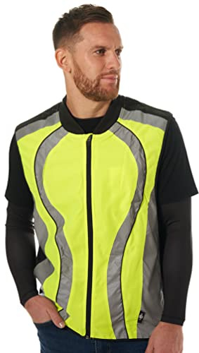 BTR reflektierende Warnweste zum Fahrrad Fahren & Laufen - Reflektierende Fahrradweste und Laufweste - Reflektorweste für Herren und Damen