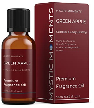 Mystic Moments | Green Apple Fragrance Oil | 50ml | Green Apple notes create a crisp green apple scent for candles, soaps, wax melts and diffusers.