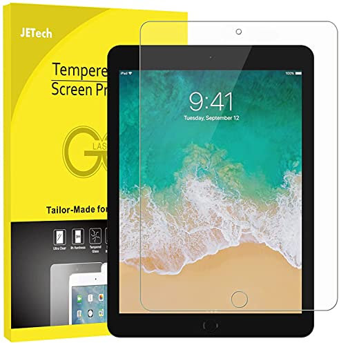 JETech Protection Écran pour iPad Pro 12,9 (Modèle 2017/2015, 2ème/1er Génération), Film de Protection en Verre Trempé