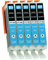 Supply Guy 5 Druckerpatronen mit Chip kompatibel mit Canon CLI-551 Cyan für IP7250 IP8750 IX6850 MG5450 MG5550 MG5650 MG5655 MG6350 MG6450 MG6650 MG7150 MG7550 MX725 MX925