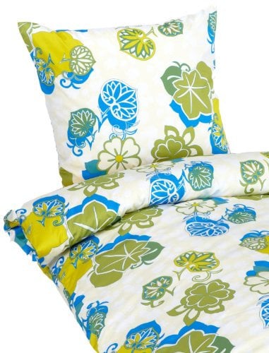 Ibena 5398 Elégance 2tlg. Mako Satin Bettwäsche ca. 155x220 cm - 80x80 cm geblümt
