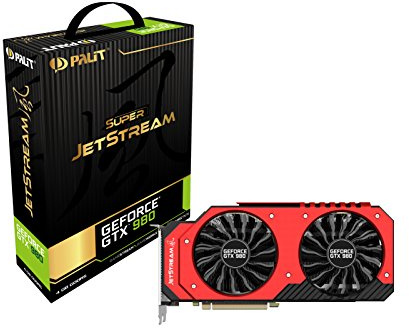 Palit Nvidia GeForce GTX 980 Super JetStream 4GB GDDR5 Graphics Card, PCI Express 3.0, Mini HDMI, DVI-I, 3 x Mini Display Port, 256-bit, NVIDIA GameStream Technology