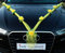 Autoschmuck Organza M Auto Gioielli Sposa Coppia Rose Decorazione Auto Matrimonio Car Wedding Decorazione Ghirlanda Auto (Giallo/Giallo)