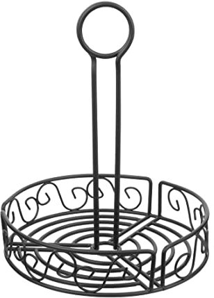 Olympia Wire Condiment Holder Black 235X195mm Caddy Rack for Better Experience