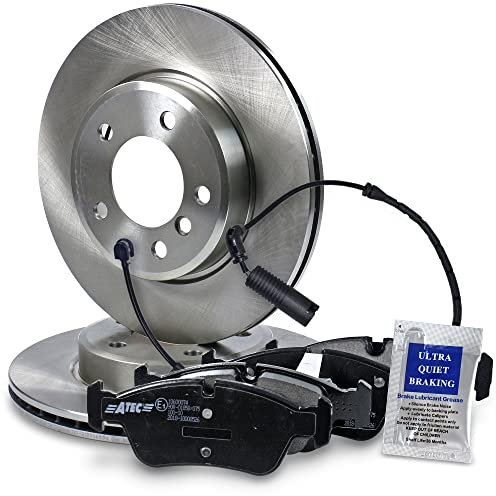 BESTPRICE Bremsenset Vorderachse inkl. Bremsscheiben Belüftet Ø 300 mm + Bremsbeläge vorne + Verschleißkontakt, Kompatibel mit BMW 3er (E46) Cabrio Compact Coupe Touring, Z4 Roadster (E85)