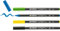 edding 4200 Porzellanpinselstift - schwarz, gelb, blau, grün - 4 Stifte - Pinselspitze 1-4 mm - Filzstift für Keramik, Porzellan - spülmaschinenfest, lichtechte Tinte, schnell trocknend