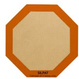 Silpat Toile de Cuisson Micro Ondes Octogonale 26 cm – Antiadhésive, Réutilisable - Tapis Cuisson Homogène Pizza, Quiche, Gateau - Résistance Thermique, Facile à Nettoyer - Fabriquée en France
