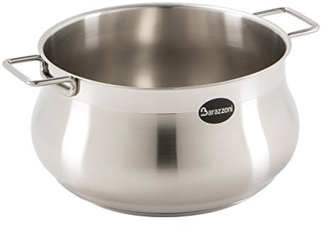 Barazzoni Tummy Casseruola due maniglie, Acciaio inox 18/10, Diametro cm 26, Litri 7,25. Made in Italy.