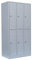 Lüllmann 6 Fächer Spind Schließfachschrank komplett montiert grau 180x88,5x50cm (HxBxT) Spindschrank Kleiderspind Umkleideschrank 520230