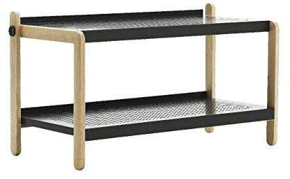 Normann Copenhagen Schuhregal in mehreren Farben erhältlich, sehr robust, Höhe 42cm, Holzrahmen mit zwei perfortierten Stahlböden, 601065