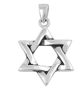 kleine Schätze Sterling Silber Davidstern Anhänger