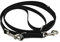 LENNIE Verstellbare BioThane Führleine, 13mm breit, 5m lang, Schwarz, genäht, Doppelleine