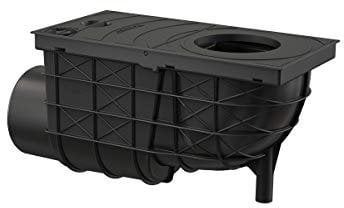 Regenrohrablauf Regensinkkasten Waagerecht Schwarz Dachrinnenablauf Regenwasser Einlaufdurchmesser Ø80-125mm Ablaufdurchmesser DN110