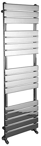Warmehaus Designer Minimalist Bathroom Flat Panel Heated Towel Rail Radiator Ladder Rad 1600 x 450 mm - Chrome