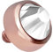 PIERCINGLINE Titan Piercing Dermal Anchor Aufsatz Ersatz DISC + KRISTALL Roségoldfarben Kristallklar 7 mm